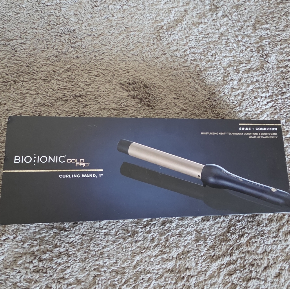 Bio Ionic Gold Pro Curling Wand - Black and Gold
